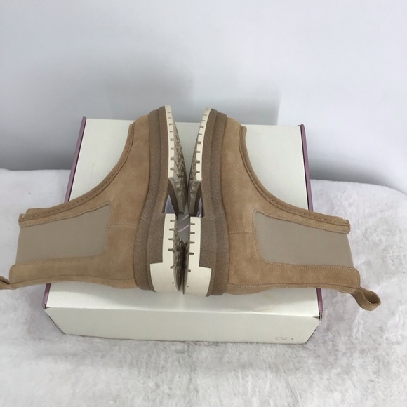 CALIA SAMIE Moc Toe Pull-On Style Suede Leather Boots NWT Tan Winter Size 7 - Picture 6 of 12